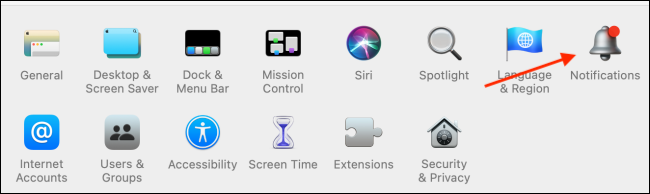 Click Notifications from System Preferences