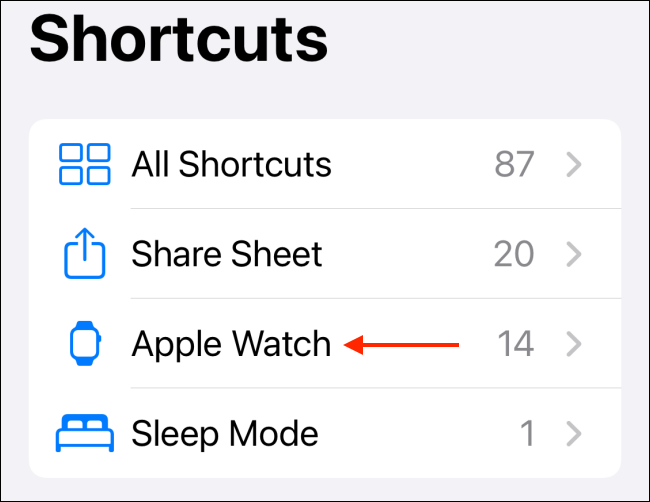 Tap Apple Watch Folder