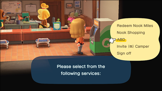An &quot;Animal Crossing: New Horizons&quot; character at the ABD in Resident Services.