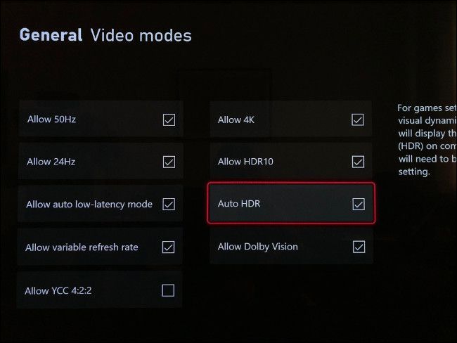 Disable or Enable Auto-HDR in Xbox Series X|S Settings