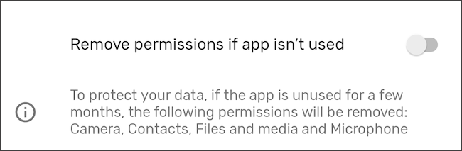 Set up automatic app permission removal on Android