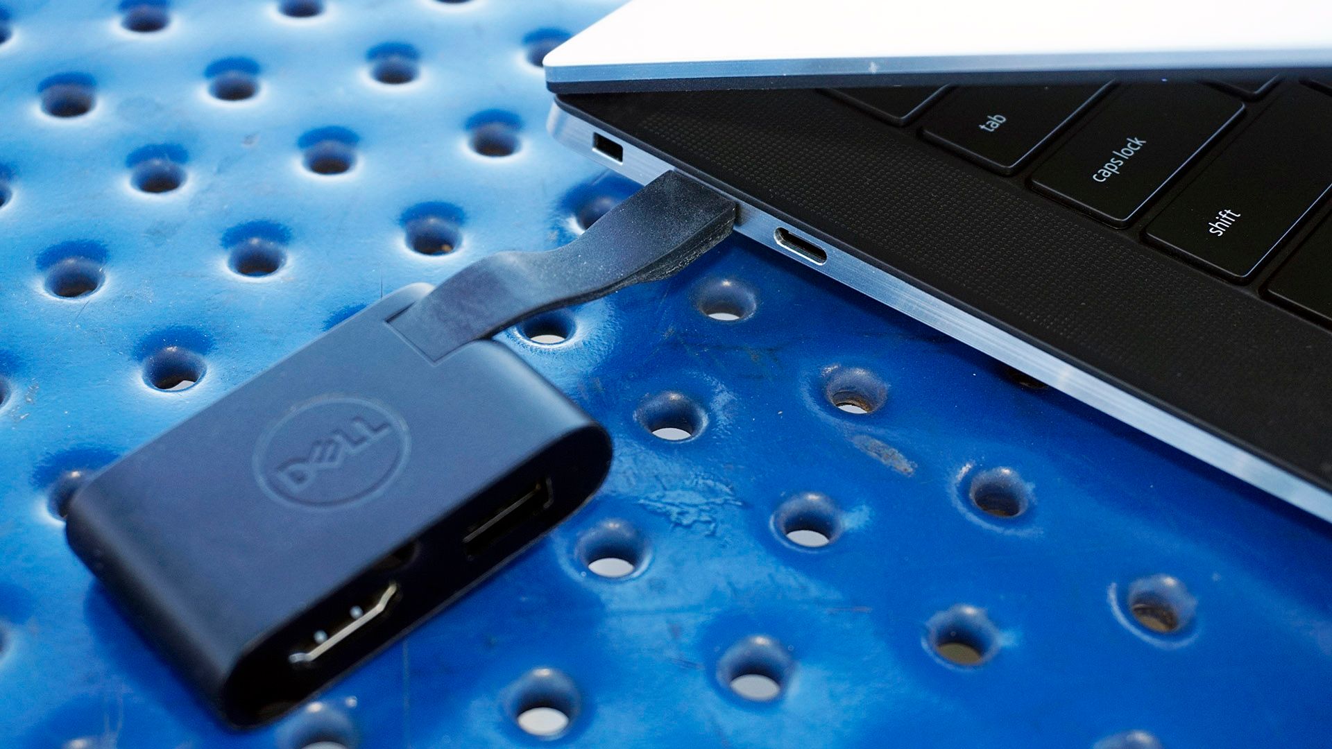XPS 15 with USB and HDMI dongle
