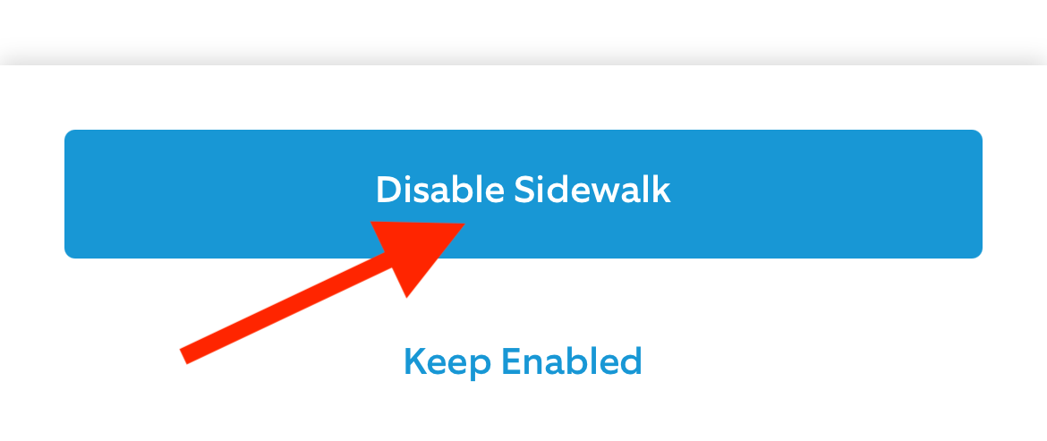 Confirm you want to opt-out by tapping the "Disable Sidewalk" button