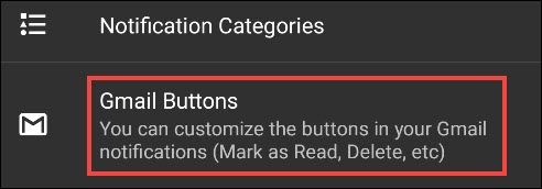 select gmail buttons