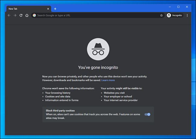 A Google Chrome Incognito Mode Window