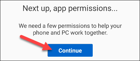 continue with permissions