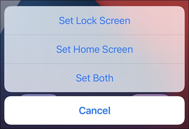 Choose if you want your wallpaper to appear on your Lock screen, Home screen, or both.