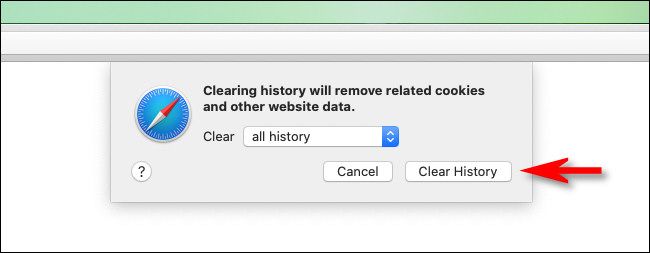 clear safari history shortcut