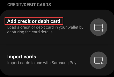 add credit or debit card
