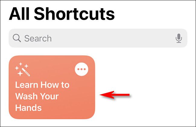 In Shortcuts on iPhone or iPad, tap the shortcut to run it.