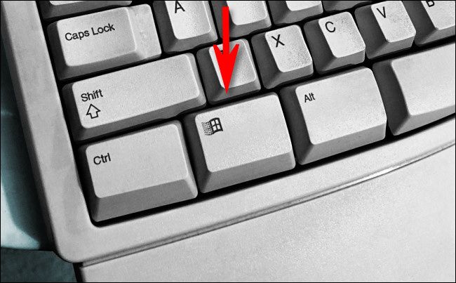 The Windows key on the 1994 Microsoft Natural Keyboard.