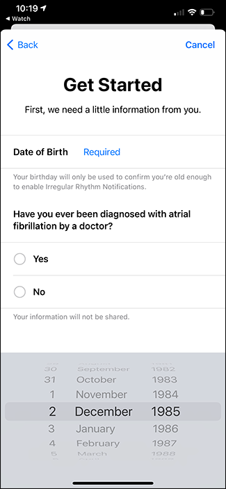 consent form for irregular heart rate notifications