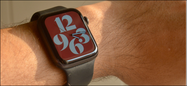 Apple Watch with Colorful Typography Watch Face