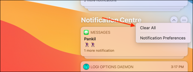 Clear All Notifications from Notification Center on Mac