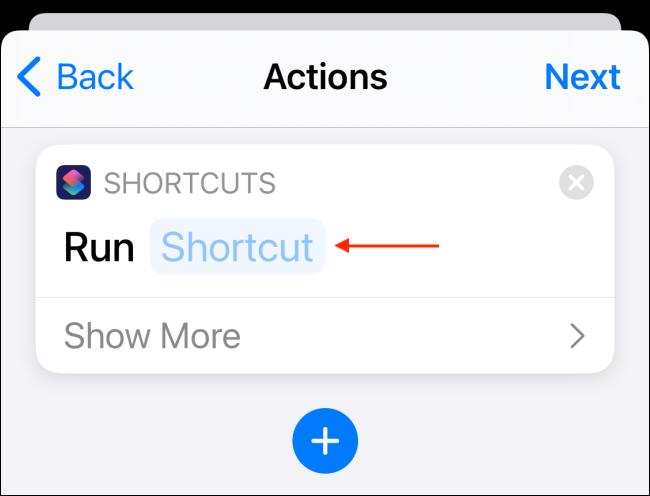 Select Shortcut Button