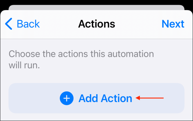 Tap Add Action