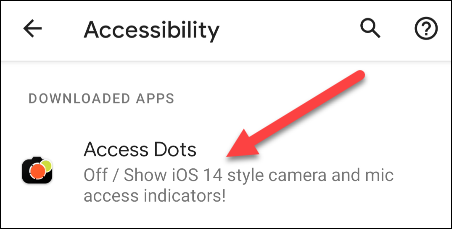 select access dots