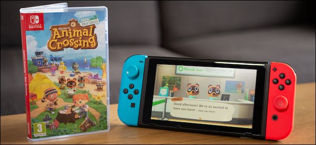 Animal Crossing: New Horizons game and a Nintendo Switch