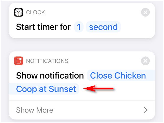 Modify the notification message.