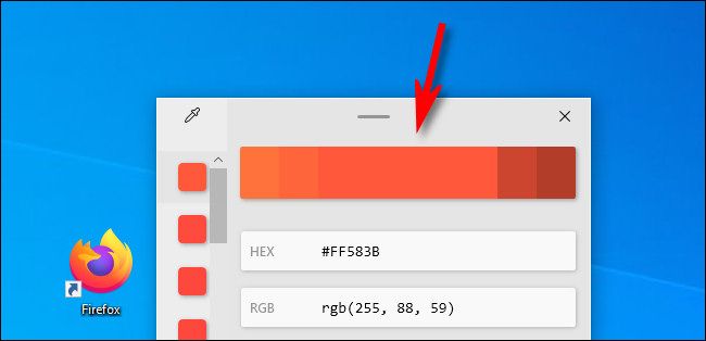 In Color Picker, click the color bar to adjust the color values.