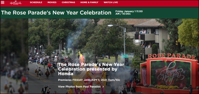 The Rose Parade’s New Year’s Celebration on Hallmark Channel