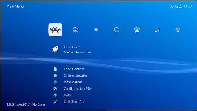 RetroArch menu icons