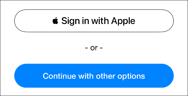 Sign in with Apple Login Button