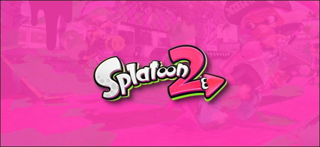 Nintendo Switch Splatoon 2 Logo on Pink Background
