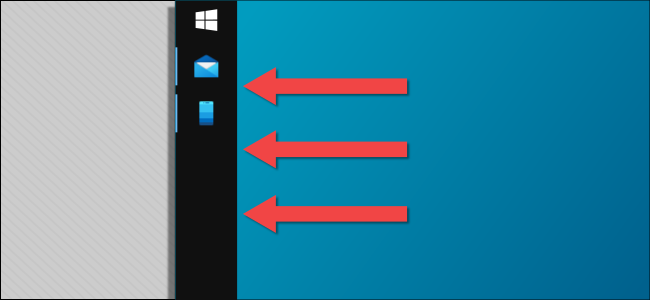 windows taskbar on the left side