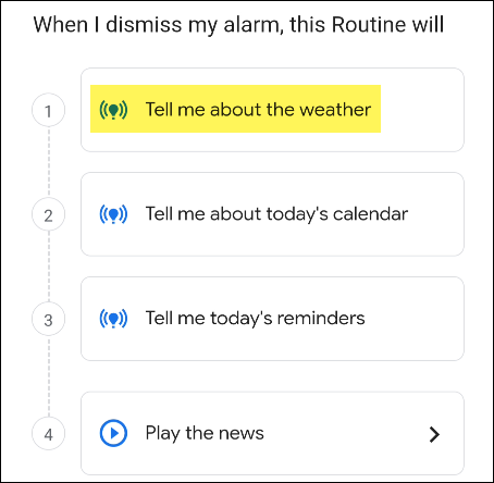 google assistant routine