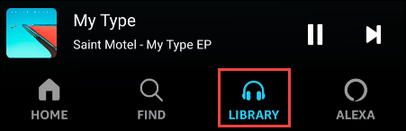 go to the library tab