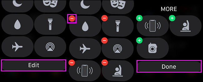 how to remove icon apple watch control center