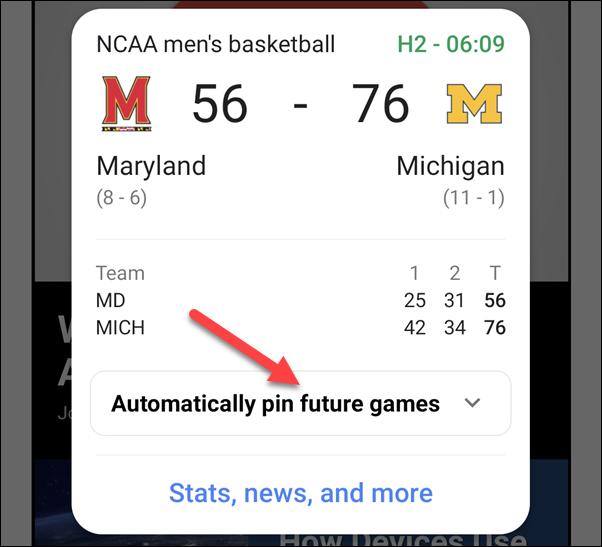 How to Pin Live Sports Scores to Your Android Home Screen