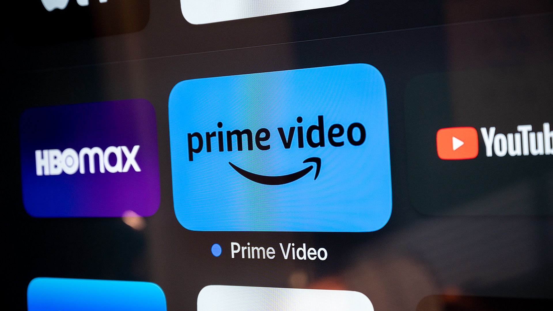Amazon Prime Video app icon on an Apple TV