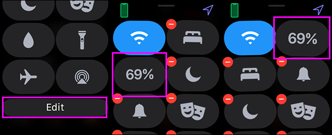 how to move icon apple watch control center