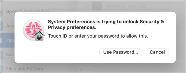 Authenticate Using Touch ID or Password on Mac