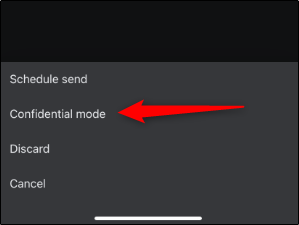 Confidential mode in gmail app