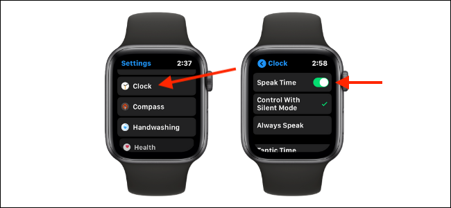 Disable Speak Time Feature on Apple Watch