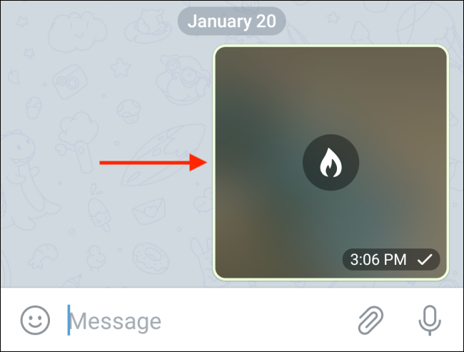 how to send disappearing video telegram