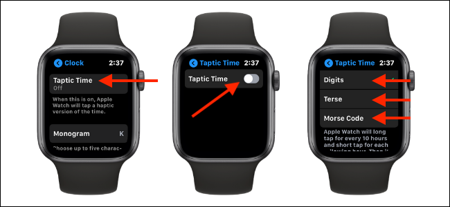 Enable Taptic Time Feature on Apple Watch
