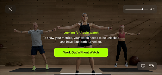 workout without a watch apple fitness+ option