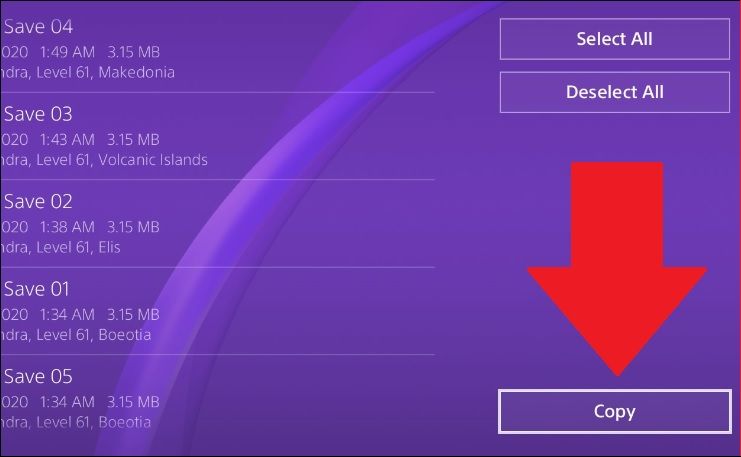 copy ps4 saves to usb device