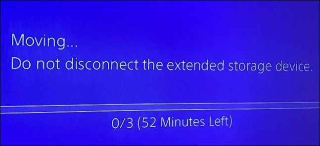 progress bar for ps5 save transfer to hard drive