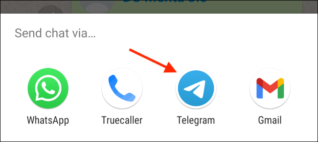 Select Telegram From Share Sheet