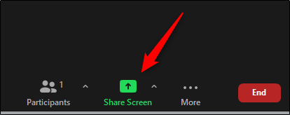 Share screen button