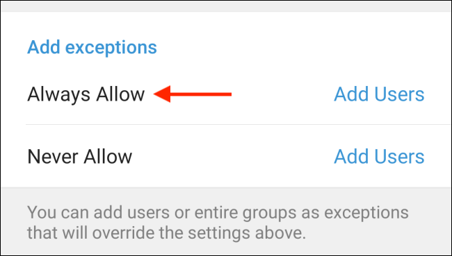 Tap Always Allow from Telegram on Android