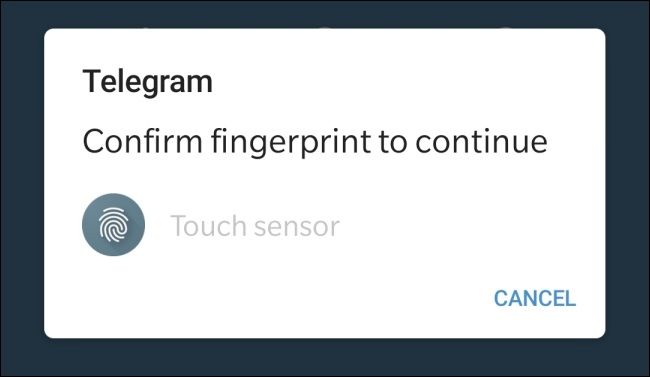 Unlock Telegram on Android Using Fingerprint
