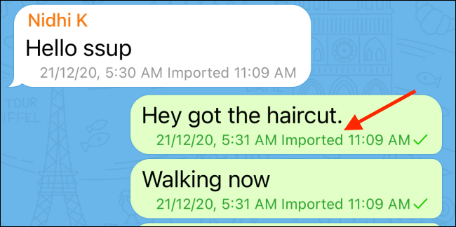 WhatsApp Chat Imported to Telegram