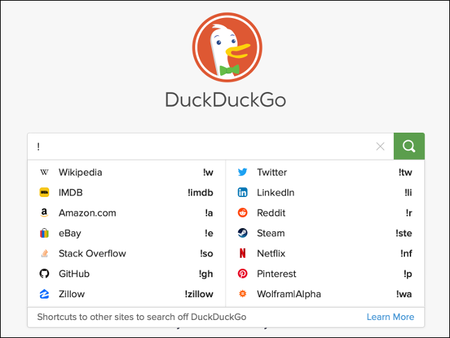 Using Bangs in DuckDuckGo to Search Specific Websites