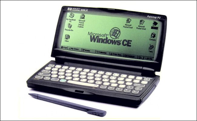 The HP 320LX handheld PC.